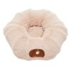 ELJGET Cat Tunnel with Cat Bed – Soft Plush Peekaboo Donut Tunnel Cave for Indoor Cats, Kittens & Rabbits, Gray - 2 of 4