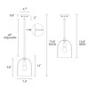 LNC Requintada 1-Light 7.9" Modern Cylinder Mini Pendant Lighting, Gold with Clear Glass - 3 of 4