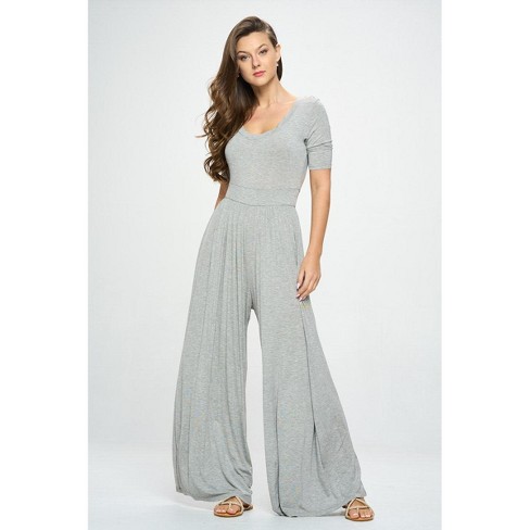 Women's Casual V-Neck Sleeveless Oversized Jumpsuit – Mia Belle Girls