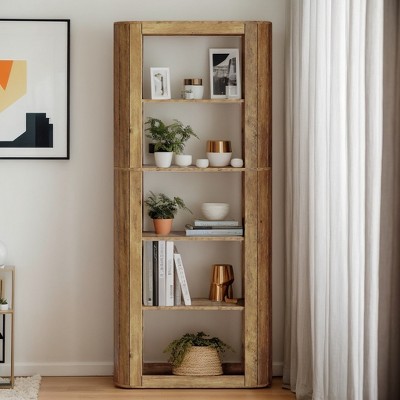 Hommoo 5-Tier Bookshelf Brown