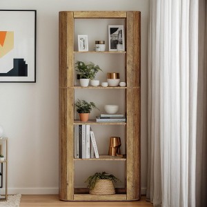 Hommoo 5-Tier Bookshelf Brown - 1 of 4