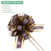 Unique Bargains Plastic Tree Stripes Gold Edge Large Satin Pull Bows 12 Pcs - 2 of 4