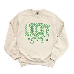 Simply Sage Market Women's Graphic Sweatshirt St. Patrick's Day Coquette Lucky - 1 of 4