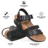 Aerothotic - Quinn Comfortable Braided Leather Platform Sandals with Arch Support - 2 of 4