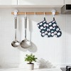 REGALWOVEN Cotton Heat Resistant Stain-Resistant Oven Mitts 2 Pcs with Pot Holders 4 Pcs 11x7.1inch - 2 of 4