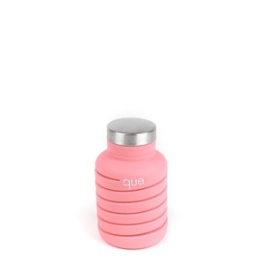20oz que Bottle Coral Pink: Collapsible Silicone Water Bottle, Leakproof, Dishwasher & Freezer Safe - 1 of 4