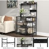 CIPACHO Black Kitchen Bakers Rack with Power Outlet 6 Tier Microwave Stand Storage Shelf Coffee Bar Station 8 S Hooks - 4 of 4