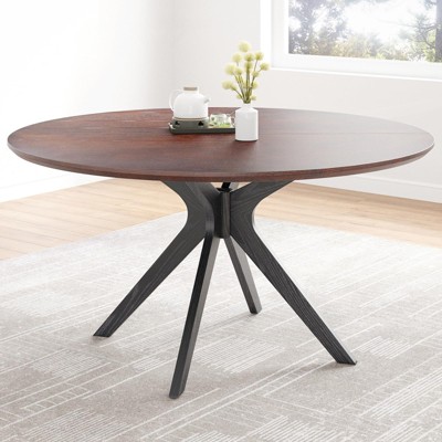 Lirago 47 Inch Rectangular Wood Dining Table for 4-6 People Modern Kitchen Table with Sturdy Metal Frame for Dining Room Kitchen Easy Assembly
