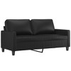 vidaXL 2-Seater Sofa Black 55.1 in. Faux Leather - 2 of 4