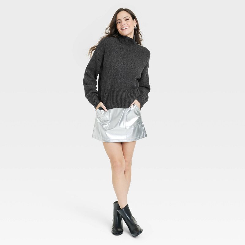 Women's Mock Turtleneck Pullover Sweater - A New Day™, 3 of 10