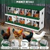Acekool Chicken Nesting Box, 6-Compartment Metal Laying Box with Roll Out Egg Collection, Wall Mount, Easy Access Hen Roosting Boxes - 4 of 4