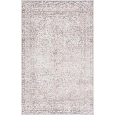 Hauteloom 4' x 6' Blue and Beige Recycled PET Yarn Area Rug