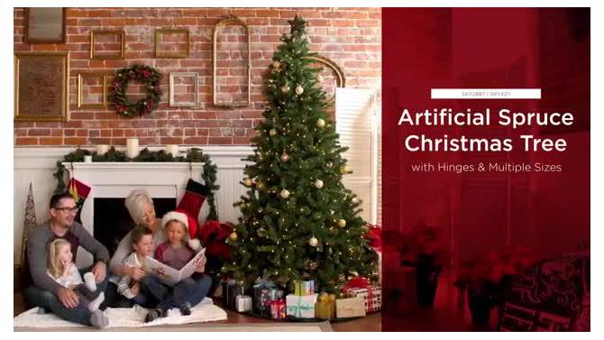 Best Choice Products Premium Spruce Artificial Christmas Tree w/ Easy Assembly, Metal Hinges & Foldable Base, 2 of 9, play video