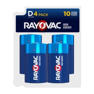 Rayovac High Energy D Batteries 4pk - Alkaline Battery - 1 of 4