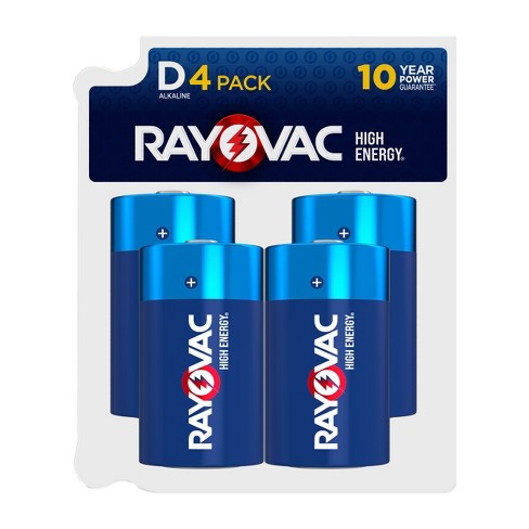 Rayovac High Energy D Batteries 4pk - Alkaline Battery - image 1 of 4