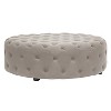 Cardiff Linen Modern Tufted Ottoman - Baxton Studio - 4 of 4