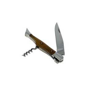 French Home Laguiole Connoisseur Pocket Knife with Cork Screw Olive Wood - 1 of 4