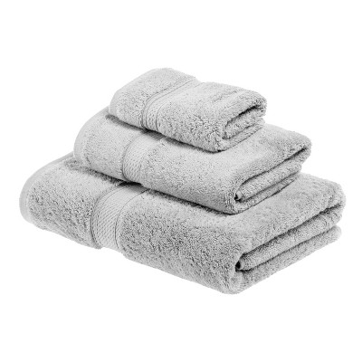 Superior Silver Egyptian Cotton 3-Piece Towel Set