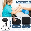 FDW Salon Chair Rolling Stool Adjustable 14 Inches Hydraulic Rolling Swivel Bar Stool Tattoo Facial Massage Salon Chair with Padded Seat, Black - 4 of 4