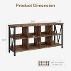 Acekool 62" 8-Cube Storage Organizer Console Bookshelf, 3-Tier Industrial Metal & Wood Horizontal Shelf for Entryway, Living Room - 2 of 4