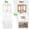 Tangkula 18"Adirondack Side Table Weather Resistant HDPE Garden Patio White - 3 of 4