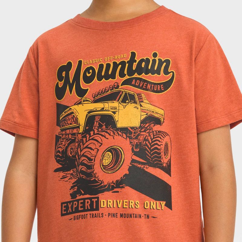 Boys' Short Sleeve Monster Truck 'Expert Drivers Only' Graphic T-Shirt - Cat & Jack™ Brown, 3 of 5