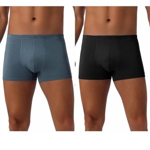 INSPIRE CHIC Men's 2 Pack Underwear Regular Fit Solid Color Basic Boxer Briefs - 1 of 4