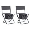 VisioGear Folding Chair, 3-Piece Folding Outdoor Chairs Set with 1 Table, Camping Chair for Picnics, Backyard, Black & Gray, 19.3"*15.35"*30.5" - 4 of 4