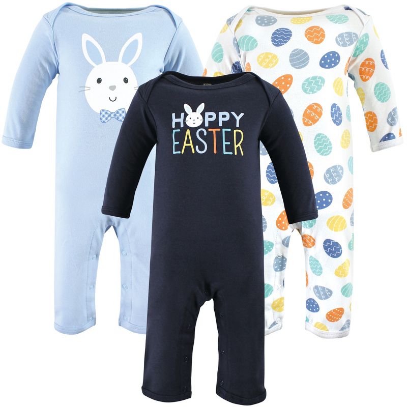 Hudson Baby Infant Boy Cotton Coveralls, Hoppy Easter, 3-6 Months, 1 of 6