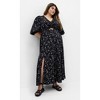 Women's Plus Size Jolene Print Maxi Dress - black | CITY CHIC - 3 of 4
