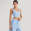 Anna-Kaci Active Women's Scoop Neck Sports Bra Top with Wide Straps and Soft Stretch Fit - 2 of 4