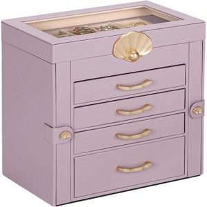 3-Drawer Jewelry Box and Display Organizer for Earrings and Necklaces - 1 of 4
