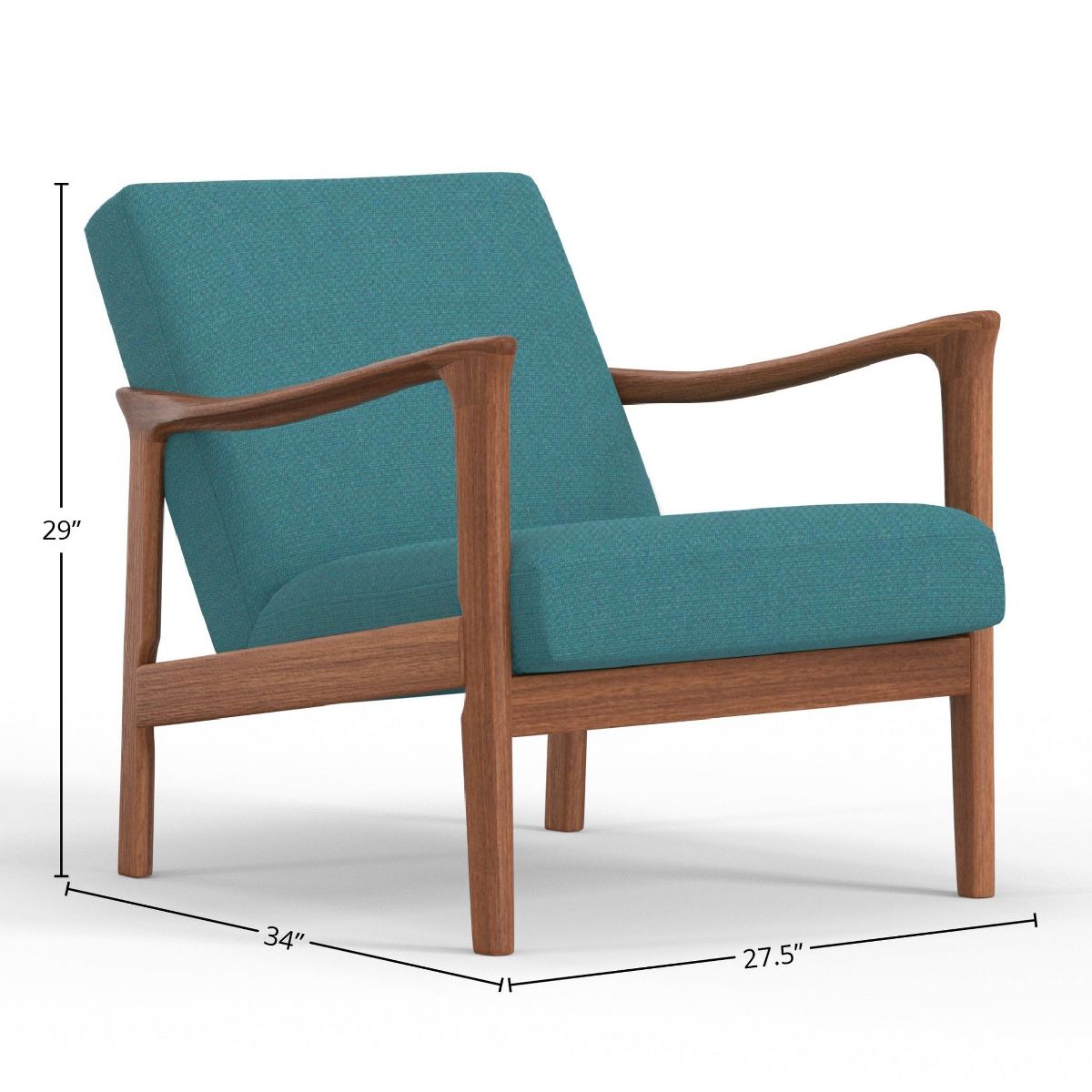 Zephyr Lounge Chair in Turquoise | Alpine Furniture - thumbnail 6