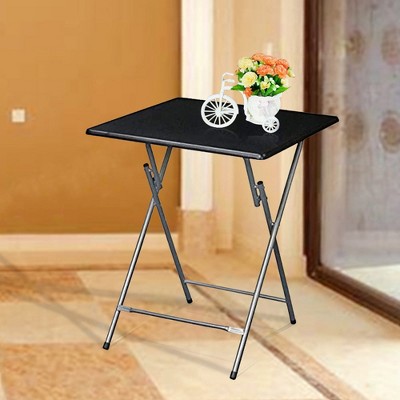 Extra Large Black Metal Folding TV Tray Table