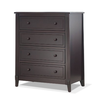 Espresso Double Ball Bearing Nursery Dresser with Dovetail Drawer