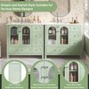 ModernLuxe 36'' Green Bathroom Vanity with Waffle Texture Glass Doors, 4 Drawers & Soft-Closing Doors, Freestanding Bathroom Storage - 4 of 4