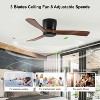 Gulches 42 Inch Ceiling Fan no light with Remote Control Low Profile Flush Mount Ceiling Fan without Light - 2 of 4
