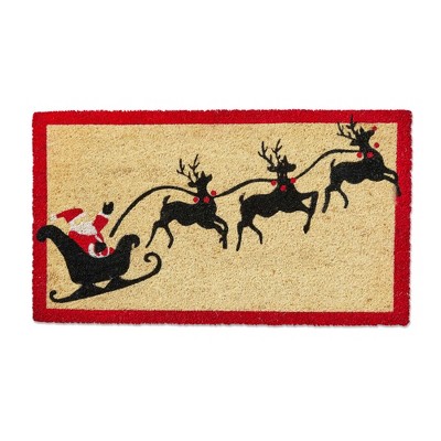 tag Santa Is Coming To Town Pvc Coir Mat