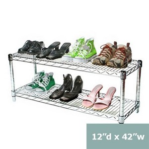 Shelving.com Chrome Wire Shelving with 2 Tier Shelves - - 1 of 3