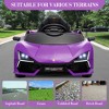 12V Kids Ride On Car with Remote Control, Battery Powered Sports Car Toy with Dual 25W Motors, Spring Suspension, Headlight, Music for Toddler 3+ - 3 of 4