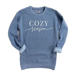 Simply Sage Market Women's Garment Dyed Graphic Sweatshirt Cozy Season - 1 of 3