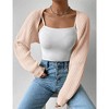 Womens Cardigan Long Sleeve Open Front Sweater Shrug Midweight Cozy Bolero for Winter Cable Knit Ribbed Cuff Sweater Cardigan - 3 of 4