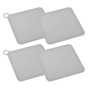 Unique Bargains Silicone Anti-Odor Durable Soft Floor Drain Cover 4 Pcs - 1 of 4