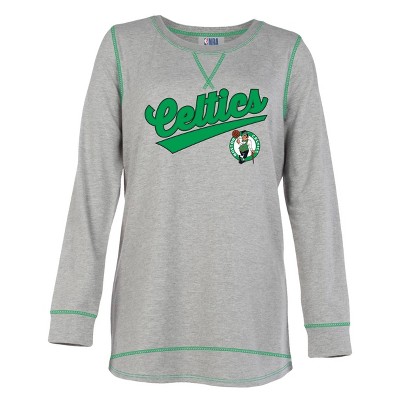 Nba Boston Celtics Women's Gray Long Sleeve Team Slugger Crew Neck T-shirt  - M : Target