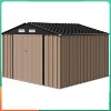 10x8FT Metal Outdoor Storage Shed, Large Steel Multipurpose Yard with Sloped Roof and Door Lock Design for Organizing Tools & Equipment in Yard,Garden - 3 of 4