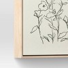 8 x 10 Sketch Flowers Framed Wall Canvas Tan - Threshold™