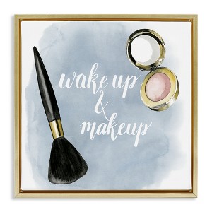 Stupell Industries Watercolor Wake Up & Make Up, 25" x 25" - 1 of 4