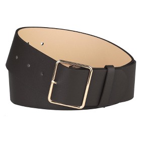 Allegra K Women's PU Leather Metal Pin Buckle Dress Pants Wide Belts - 1 of 4