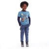 Andy & Evan  Toddler  Jersey Twofer Tee & Terry Pants Set - 2 of 4