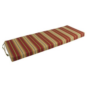 Blazing Needles, 48-inch by 19-inch Patterned Outdoor Spun Polyester Loveseat Cushion - 1 of 3